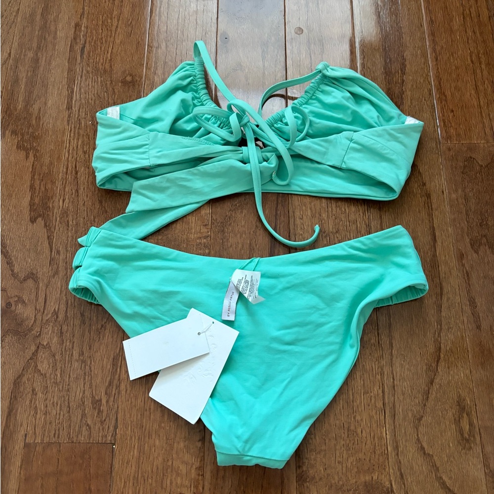 Women’s Mint Green Halter Bikini Set - Brand - Picture 6 of 6